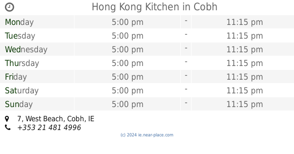 Opening Times 22 West Beach Cork Contacts