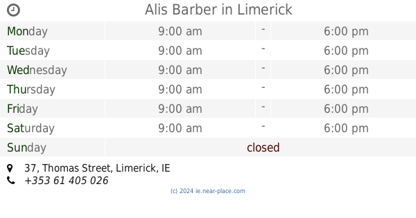 🕗 opening times, 4 Foxes Bow, Limerick, contacts